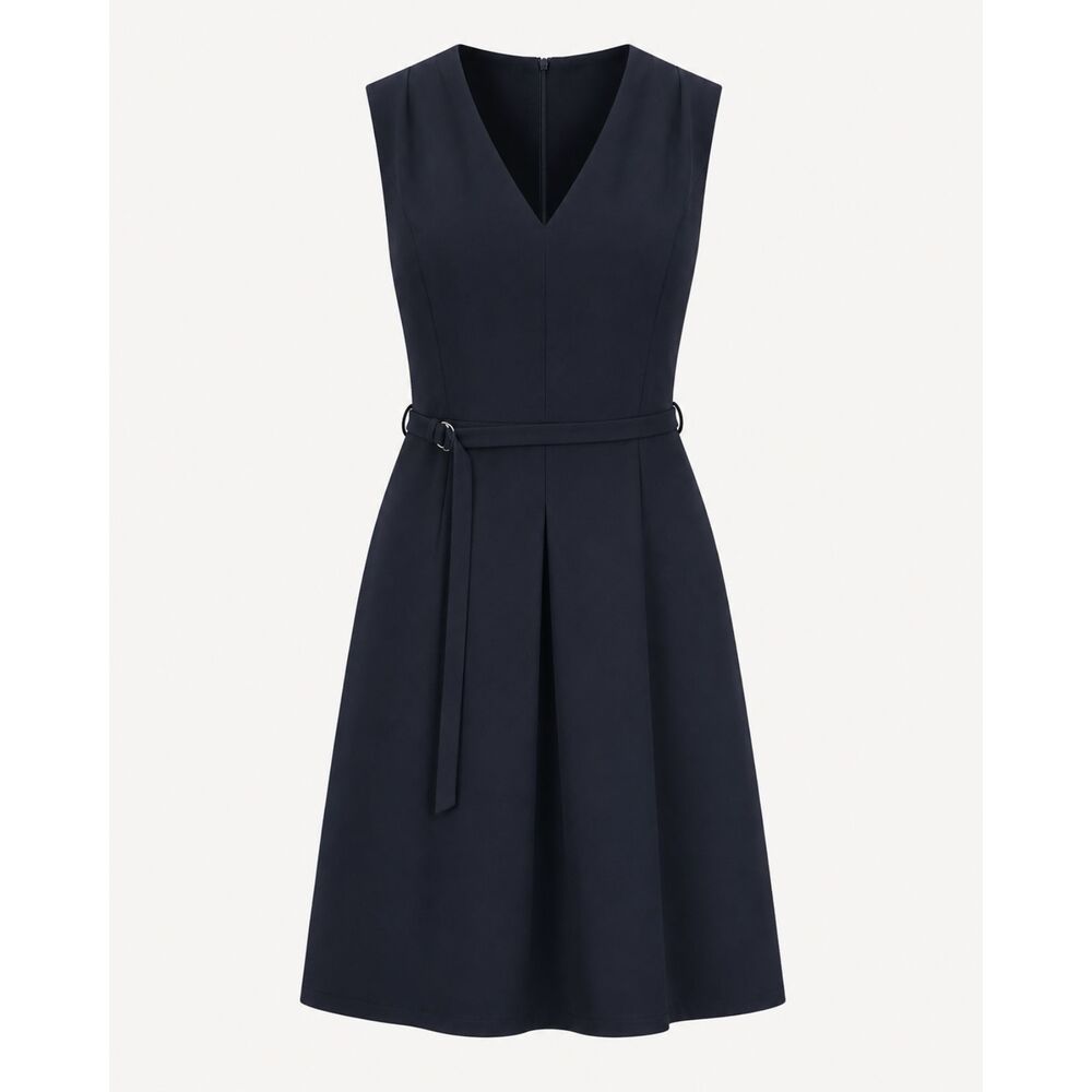 Adrianna Papell Navy Sleeveless Belted Office Dress Women’s 18W Knee Length - Picture 8 of 8